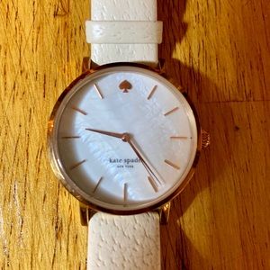 Kate Spade Watch Pearl, Rose Gold, and Leather